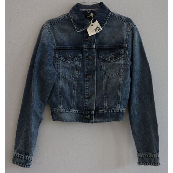 SER.O.YA SR02-3786 Women's Sz XS Sharon Blue Cleo Denim Jacket - Picture 4 of 9